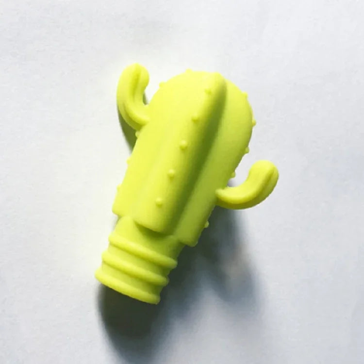 Bộ 7 món nút chai rượu bằng silicone hình xương rồng sáng tạo + bộ đánh dấu ly rượu, nút chai rượu 7 trong 1