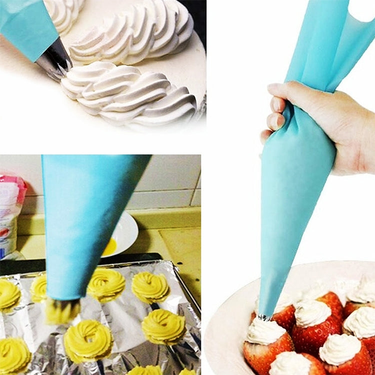4 cái túi kem silicon để trang trí bánh, đầu túi kem, dụng cụ làm bánh DIY, túi kem màu xanh, túi kem màu trắng, túi kem màu hồng, túi kem màu xanh lá