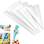 4 cái túi kem silicon để trang trí bánh, đầu túi kem, dụng cụ làm bánh DIY, túi kem màu xanh, túi kem màu trắng, túi kem màu hồng, túi kem màu xanh lá