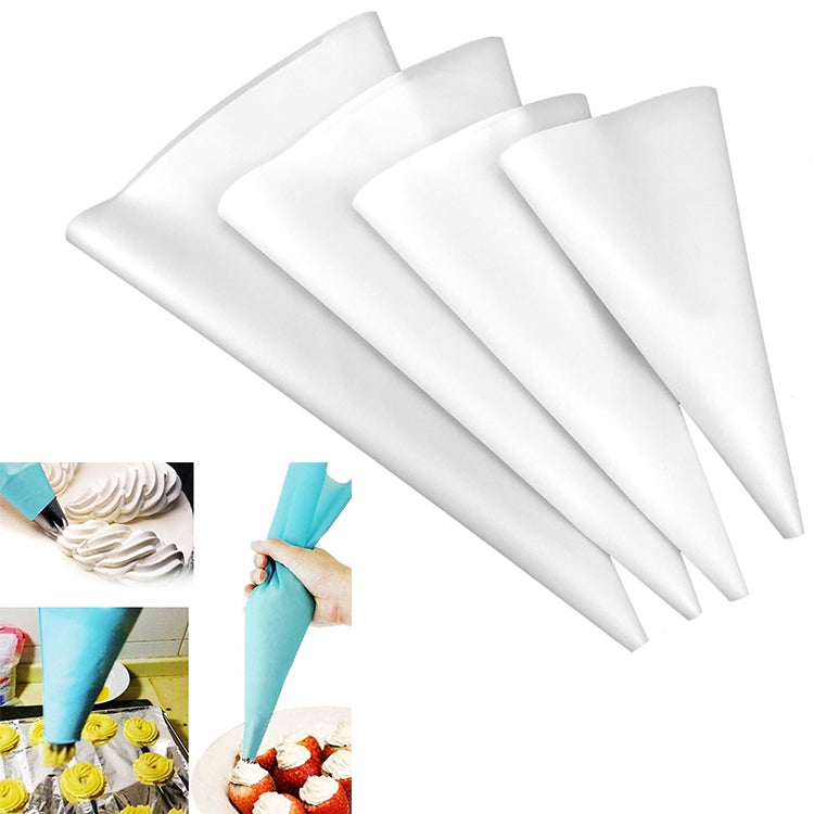 4 cái túi kem silicon để trang trí bánh, đầu túi kem, dụng cụ làm bánh DIY, túi kem màu xanh, túi kem màu trắng, túi kem màu hồng, túi kem màu xanh lá