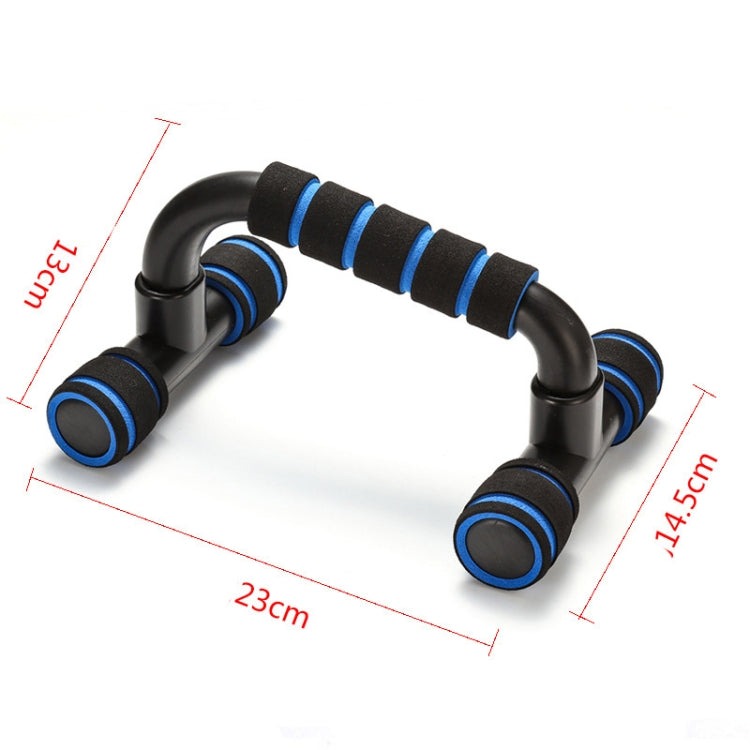 Giá đỡ chống đẩy hình chữ H với ống bọc mút xốp gia đình, Đỏ, Xanh dương