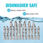 Bộ bàn xoay trang trí bánh 106 trong 1, dụng cụ làm bánh bằng thép không gỉ, 106 món/bộ màu tím, 106 món/bộ màu xanh dương