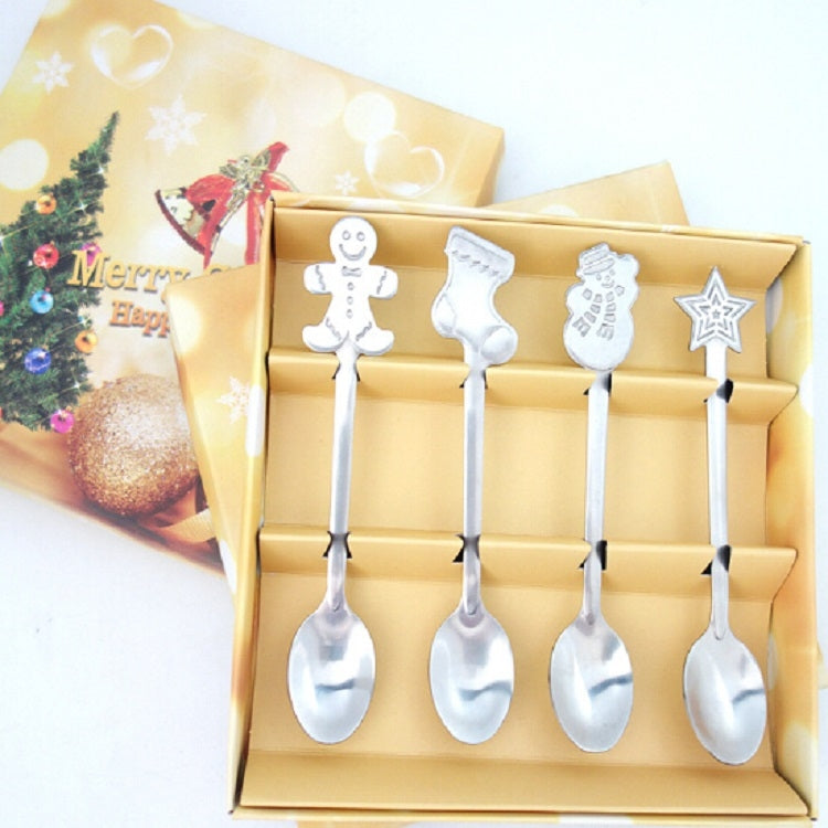 Bộ 2 Bộ Dao Muỗng Nĩa Giáng Sinh Sáng Tạo Bằng Thép Không Gỉ Bộ 4 Món