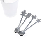 Bộ 2 Bộ Dao Muỗng Nĩa Giáng Sinh Sáng Tạo Bằng Thép Không Gỉ Bộ 4 Món