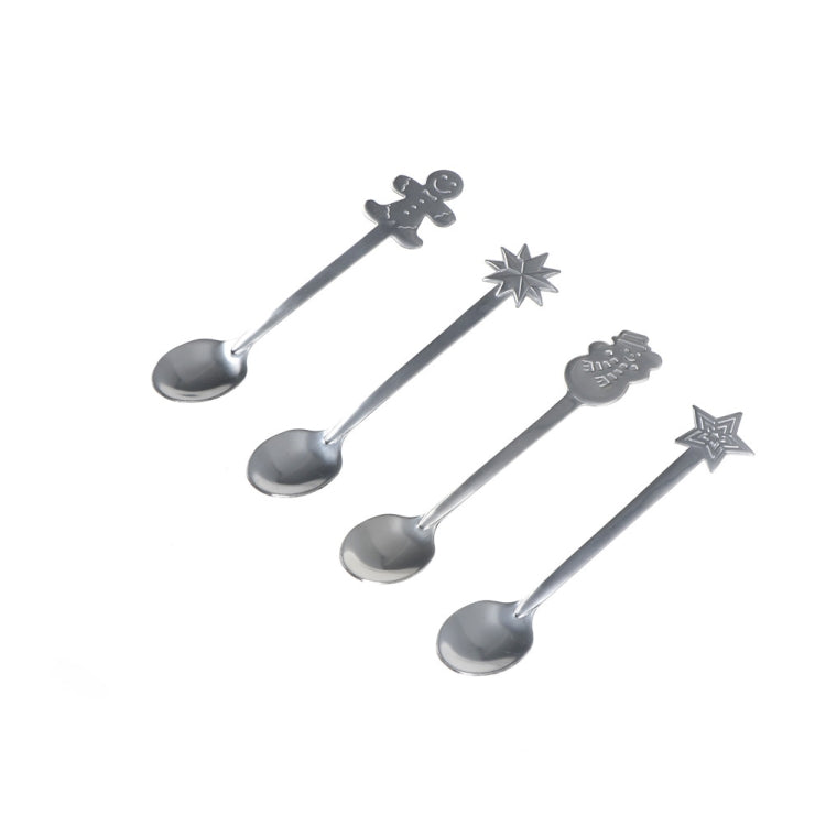 Bộ 2 Bộ Dao Muỗng Nĩa Giáng Sinh Sáng Tạo Bằng Thép Không Gỉ Bộ 4 Món