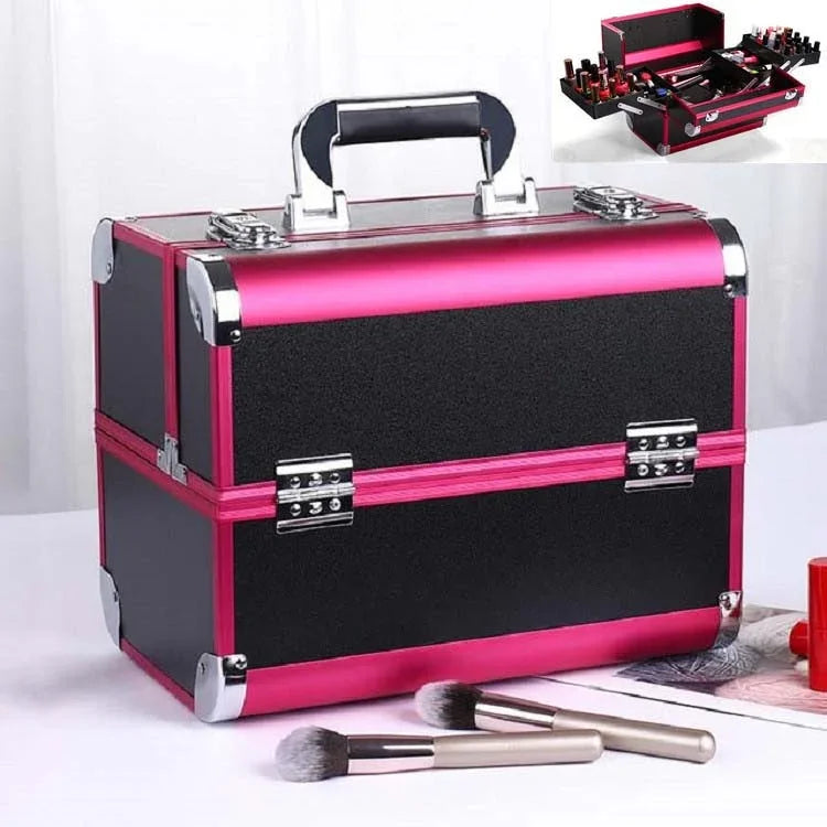 Hộp Trang Điểm Chuyên Nghiệp Hộp Dụng Cụ Làm Đẹp Salon Móng Tay, Đỏ Ma Thuật, Hồng San Hô, Đen Thanh Lịch, Hồng Quý Phái, Đen Kích Thước Lớn, Hồng Kích Thước Lớn