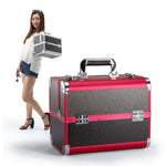 Hộp Trang Điểm Chuyên Nghiệp Hộp Dụng Cụ Làm Đẹp Salon Móng Tay, Đỏ Ma Thuật, Hồng San Hô, Đen Thanh Lịch, Hồng Quý Phái, Đen Kích Thước Lớn, Hồng Kích Thước Lớn