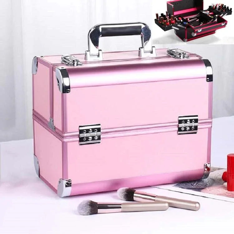 Hộp Trang Điểm Chuyên Nghiệp Hộp Dụng Cụ Làm Đẹp Salon Móng Tay, Đỏ Ma Thuật, Hồng San Hô, Đen Thanh Lịch, Hồng Quý Phái, Đen Kích Thước Lớn, Hồng Kích Thước Lớn