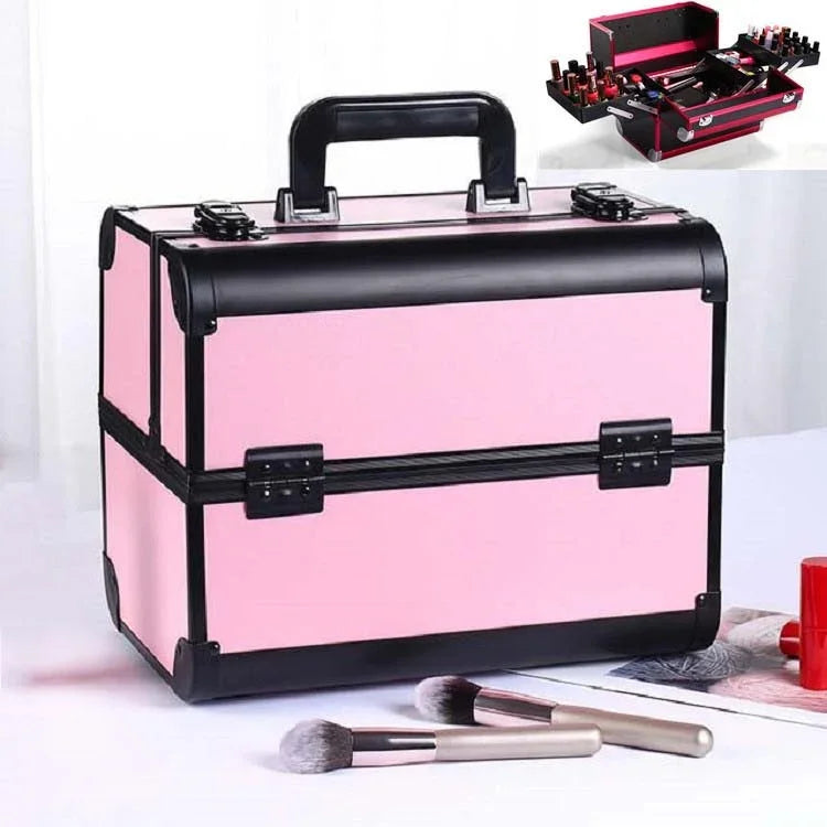 Hộp Trang Điểm Chuyên Nghiệp Hộp Dụng Cụ Làm Đẹp Salon Móng Tay, Đỏ Ma Thuật, Hồng San Hô, Đen Thanh Lịch, Hồng Quý Phái, Đen Kích Thước Lớn, Hồng Kích Thước Lớn