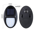 Đèn tường sân ngoài trời cảm biến chuyển động IP65 chống nước, 10 đèn LED SMD 2835 năng lượng mặt trời