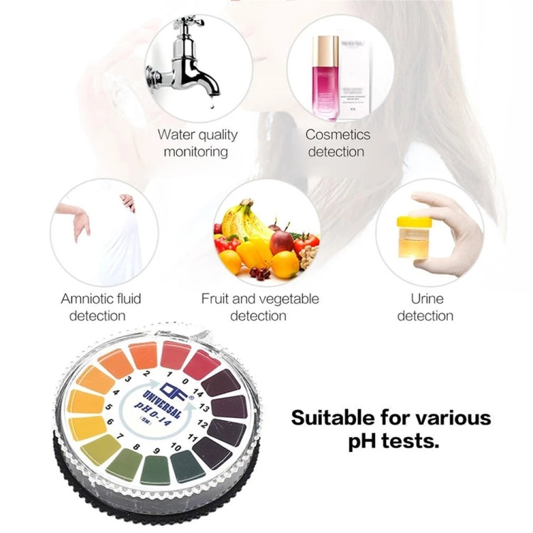 Giấy thử pH 0-14 dài 5 mét, giấy chỉ thị axit kiềm dùng để kiểm tra nước, nước tiểu, nước bọt, bộ dụng cụ phân tích đo quỳ tím