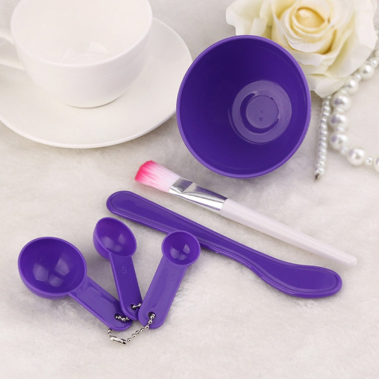 Bộ 4 trong 1 tô trộn mặt nạ tự làm kèm cọ, thìa, que cọ chăm sóc da mặt cho nữ, bộ dụng cụ làm đẹp chuyên nghiệp, màu đỏ, xanh dương, tím, vàng nhạt
