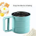 Rây bột bằng thép không gỉ, dụng cụ nướng, rây bột nhấn tay