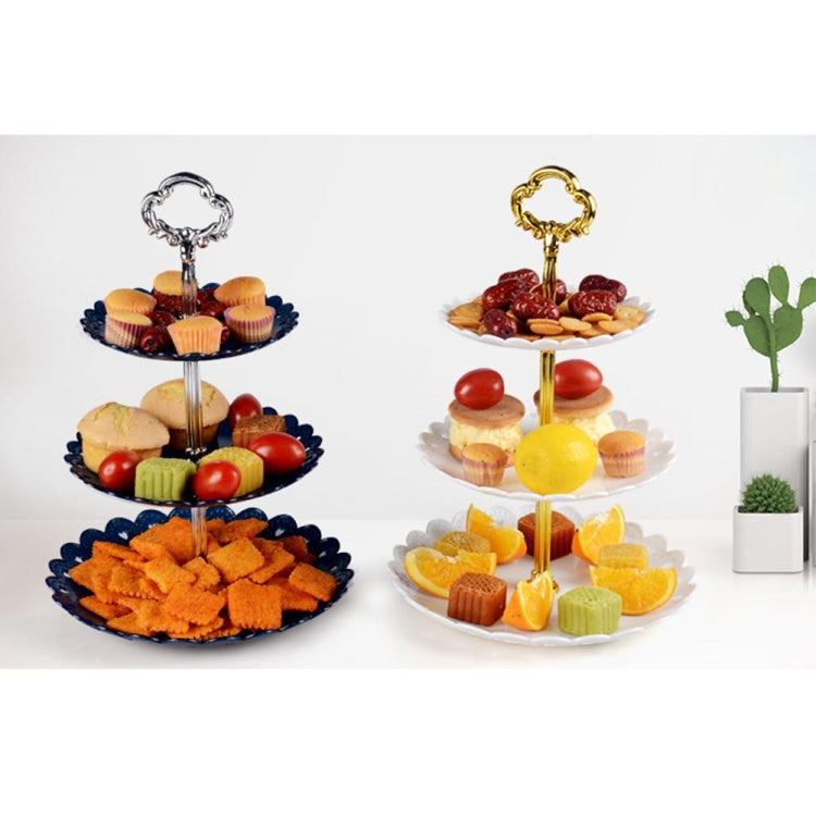 Kệ đựng bánh sinh nhật ba tầng, đĩa trái cây, giá đựng món tráng miệng, trong suốt