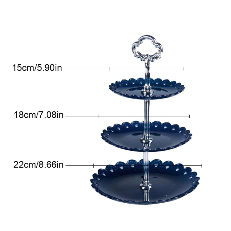 Kệ đựng bánh sinh nhật ba tầng, đĩa trái cây, giá đựng món tráng miệng, trong suốt