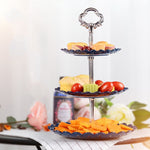 Kệ đựng bánh sinh nhật ba tầng, đĩa trái cây, giá đựng món tráng miệng, trong suốt