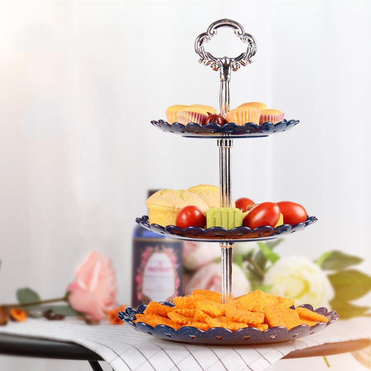 Kệ đựng bánh sinh nhật ba tầng, đĩa trái cây, giá đựng món tráng miệng, trong suốt