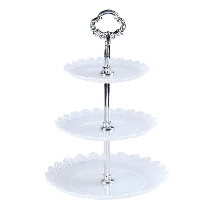 Kệ đựng bánh sinh nhật ba tầng, đĩa trái cây, giá đựng món tráng miệng, trong suốt