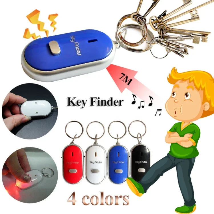 Thiết bị tìm chìa khóa còi LED mini nhấp nháy kêu bíp điều khiển từ xa định vị chìa khóa mất cho trẻ em