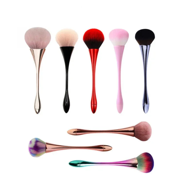 Bàn chải làm sạch bụi móng tay, dụng cụ tẩy nhũ móng tay, bột gel UV, cọ móng acrylic, dụng cụ làm móng, màu vàng hồng, lông màu vàng hồng, đỏ, hồng eo nhỏ, eo nhỏ màu đen, màu chuyển sắc