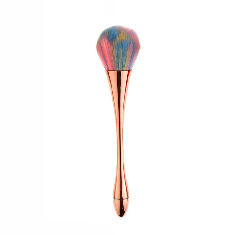 Bàn chải làm sạch bụi móng tay, dụng cụ tẩy nhũ móng tay, bột gel UV, cọ móng acrylic, dụng cụ làm móng, màu vàng hồng, lông màu vàng hồng, đỏ, hồng eo nhỏ, eo nhỏ màu đen, màu chuyển sắc