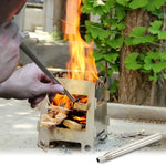 2 cái dụng cụ thổi lửa ngoài trời bằng thép không gỉ, dụng cụ nướng BBQ, đèn khò thu gọn, 5 đoạn (2 cái), 6 đoạn (2 cái), 8 đoạn (2 cái)