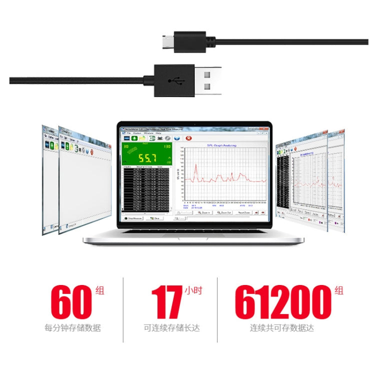 Máy đo độ ồn cầm tay độ chính xác cao SNDWAY, SW523, SW524 (lưu trữ + giao tiếp USB)