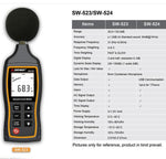 Máy đo độ ồn cầm tay độ chính xác cao SNDWAY, SW523, SW524 (lưu trữ + giao tiếp USB)