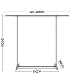 Giá phơi đồ kéo dài 120-200cm, giá để đồ ngoài ban công, giá treo inox, thanh đơn phơi quần áo, 120-200cm