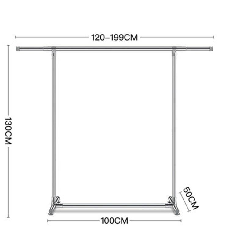 Giá phơi đồ kéo dài 120-200cm, giá để đồ ngoài ban công, giá treo inox, thanh đơn phơi quần áo, 120-200cm