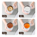 Cốc khuấy điện cho sữa lắc, cà phê, cốc khuấy điện (màu trắng), cốc khuấy điện (màu nâu)