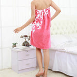 Khăn tắm quấn ngực cotton có thể điều chỉnh bằng dán dính, dùng cho salon làm đẹp bãi biển, dành cho nam và nữ, màu Morning Glory, Foundation Clover, gradient xanh lam - xanh lục