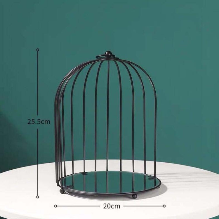 Kệ đựng mỹ phẩm hình lồng chim kệ để bàn tủ trang điểm kệ hoàn thiện chăm sóc da, màu đen nhỏ, đen lớn, vàng nhỏ, vàng lớn