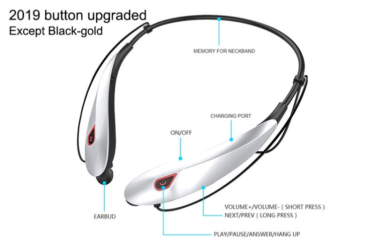 Tai nghe thể thao không dây Bluetooth Stereo dung lượng pin lớn có mic