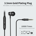 Tai nghe Langsdom M305 Bass cho điện thoại 3.5mm, tai nghe kim loại nhét tai có mic HD, tai nghe earbuds cho Xiaomi iPhone Samsung
