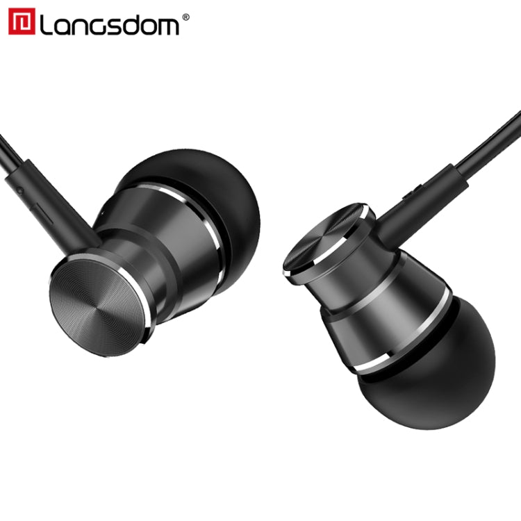 Tai nghe Langsdom M305 Bass cho điện thoại 3.5mm, tai nghe kim loại nhét tai có mic HD, tai nghe earbuds cho Xiaomi iPhone Samsung