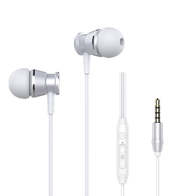 Tai nghe Langsdom M305 Bass cho điện thoại 3.5mm, tai nghe kim loại nhét tai có mic HD, tai nghe earbuds cho Xiaomi iPhone Samsung