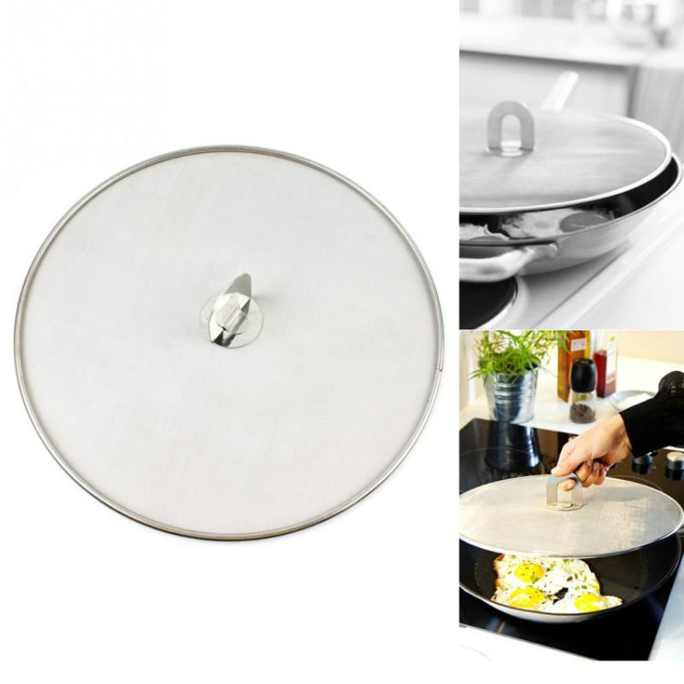 Nắp chống dầu bằng thép không gỉ, lưới chống bắn dầu chiên, khay pizza, dụng cụ nhà bếp, nắp chống dầu 33cm