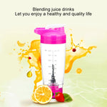 600ML Mixer Water Bottle Portable Electric Protein Automatic Creative Coffee Milk Cup