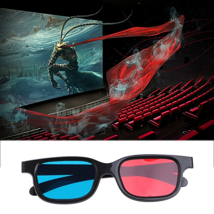 10 chiếc kính 3D khung đen đa năng, kính anaglyph đỏ xanh cyan 0.2mm cho xem phim và chơi game DVD