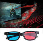 10 chiếc kính 3D khung đen đa năng, kính anaglyph đỏ xanh cyan 0.2mm cho xem phim và chơi game DVD