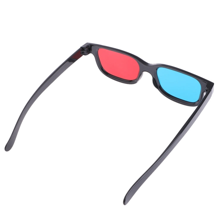10 chiếc kính 3D khung đen đa năng, kính anaglyph đỏ xanh cyan 0.2mm cho xem phim và chơi game DVD