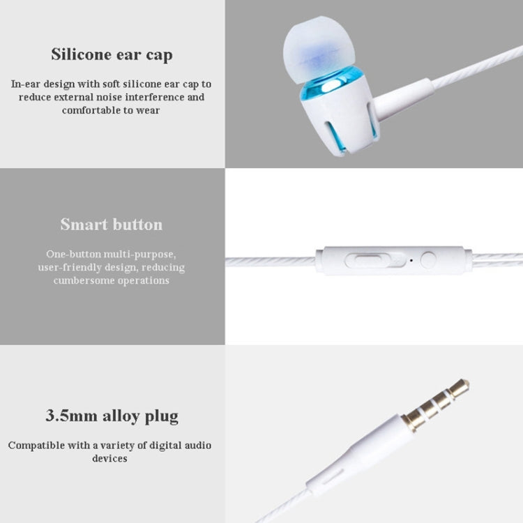 Tai nghe có dây 3.5mm earbuds âm thanh stereo, tai nghe kim loại bass có mic cho điện thoại thông minh
