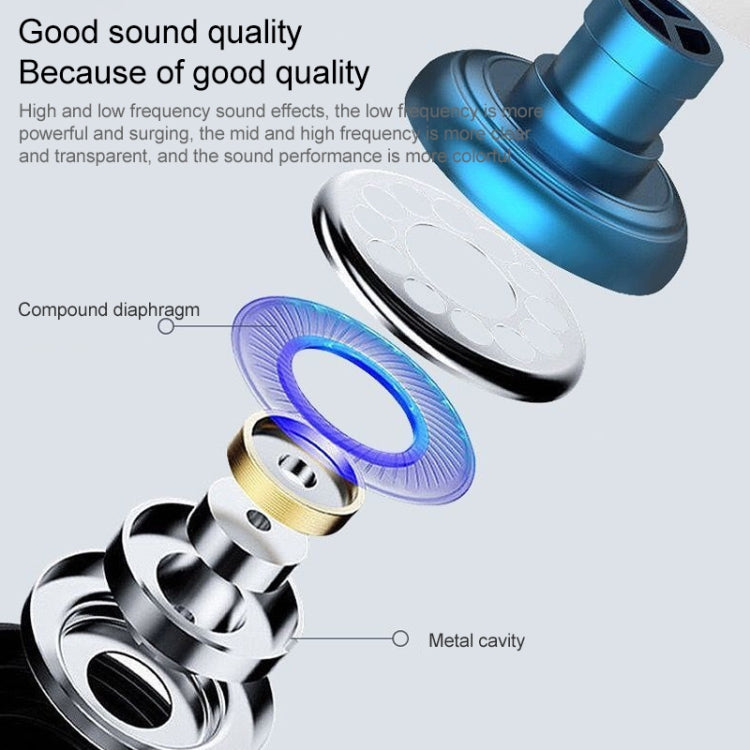 Tai nghe có dây 3.5mm earbuds âm thanh stereo, tai nghe kim loại bass có mic cho điện thoại thông minh