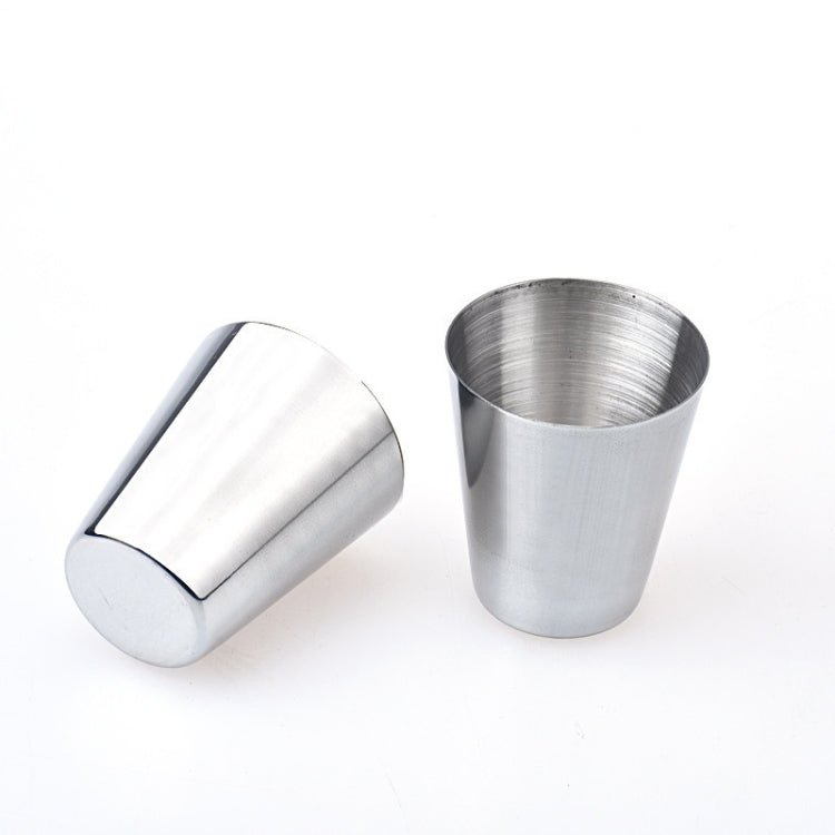 Bộ 2 ly rượu nhỏ bằng thép không gỉ ngoài trời, bộ cốc uống di động cho đi bộ đường dài, cắm trại, du lịch, kèm hộp da, ly uống di động nhỏ 30ml