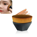 Cọ nền cánh hoa, cọ trang điểm BB cream, cọ phấn bột rời, bộ cọ trang điểm phẳng, màu đen, hồng