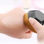 Cọ nền cánh hoa, cọ trang điểm BB cream, cọ phấn bột rời, bộ cọ trang điểm phẳng, màu đen, hồng