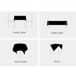 Khăn trải bàn thêu lưới vuông màu trơn, vải cotton lanh có tua rua, thảm trải bàn cà phê hình chữ nhật, kích thước 140x220cm, 140x240cm, 140x260cm, 140x300cm