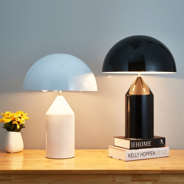 Đèn bàn kim loại LED E14 hình nấm trang trí phòng ngủ, phích cắm EU, S Đen, L Đen, S Trắng, L Trắng, S Vàng, L Vàng