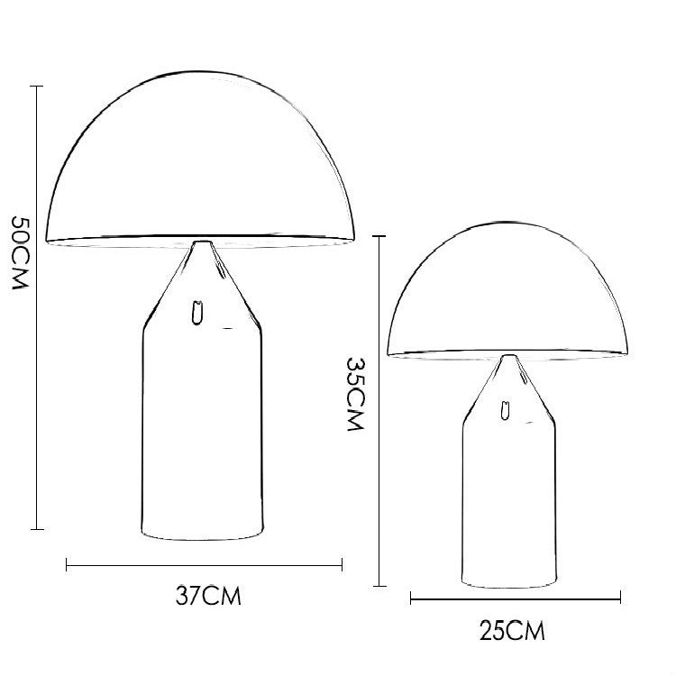 Đèn bàn kim loại LED E14 hình nấm trang trí phòng ngủ, phích cắm EU, S Đen, L Đen, S Trắng, L Trắng, S Vàng, L Vàng